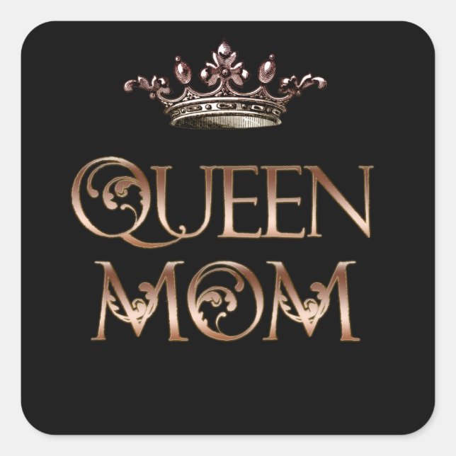 Queen Mom Square Sticker (Front)