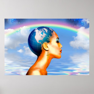 Queen Mother Earth Rising - 36" x 24" Poster