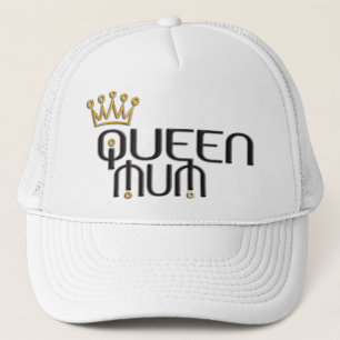 Queen Mum / gold crown Trucker Hat