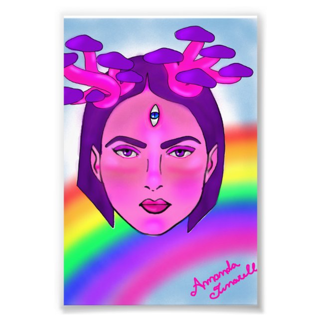 Queen mushroom photo print (Front)