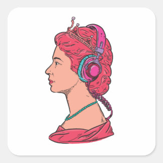 Queen Music Square Sticker