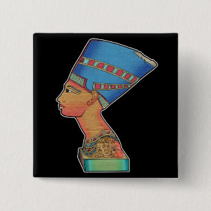 Queen Nefertiti 2 Inch Square Button
