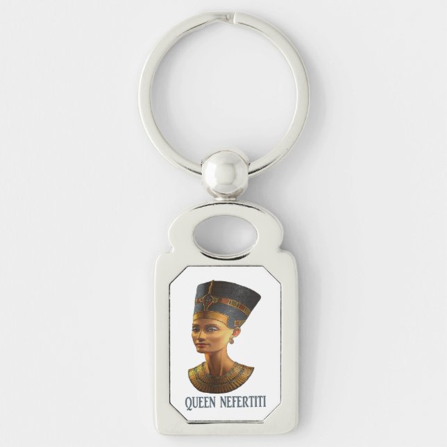 Queen Nefertiti Ancient Egyptian gift design Keych Keychain (Front)