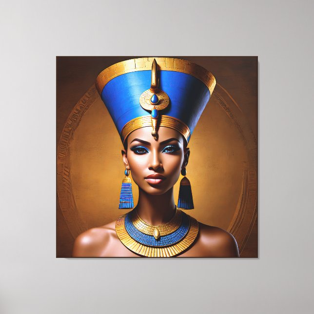 “Queen Nefertiti” Beautiful Ancient African Queen Canvas Print (Front)