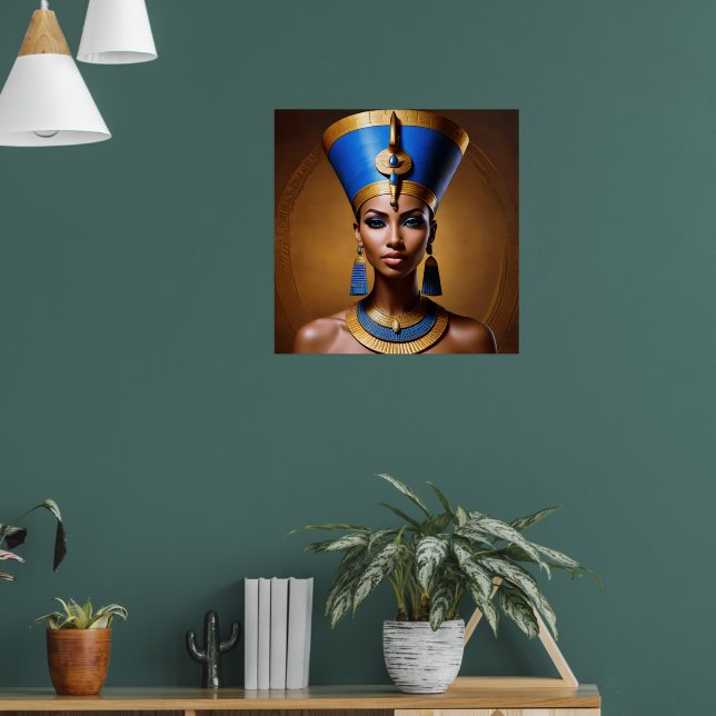 “Queen Nefertiti” Beautiful Ancient African Queen Poster (Living Room 1)