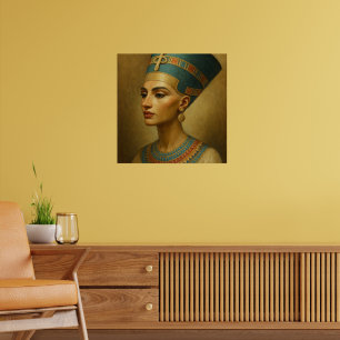 Queen Nefertiti Royal Portrait Egyptian Art Poster