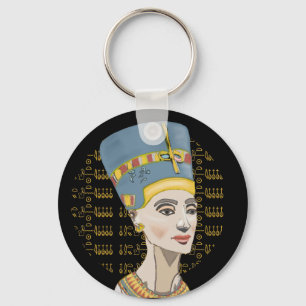 Queen Nefertiti with Cartouche Keychain