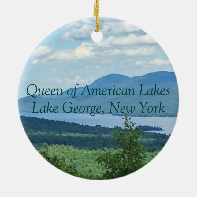 Queen of American Lakes Ceramic Ornament (Back)