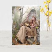 Queen of Autumn - Greeting Card (Yellow Flower)