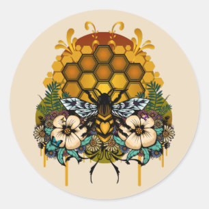 Queen Of Bees Classic Round Sticker
