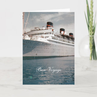 Queen of Bermuda bon voyage card