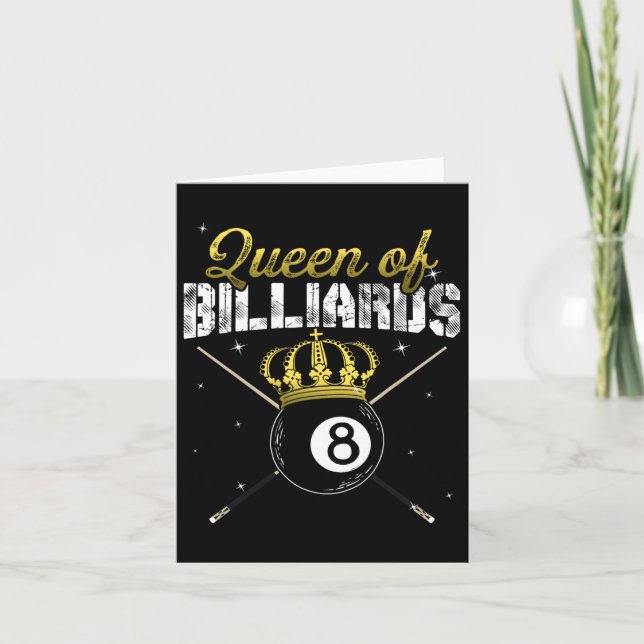 Queen Of Billiards Snooker Pool Billiard Player Qu Card (Front)