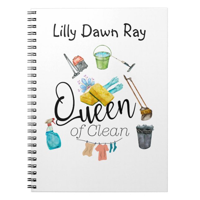 Queen Of Clean Notebook (Front)
