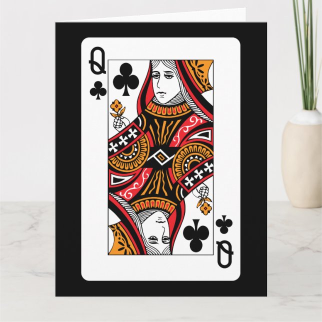 Queen of Clubs Card (Front)