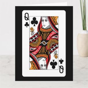 Queen of Clubs Card