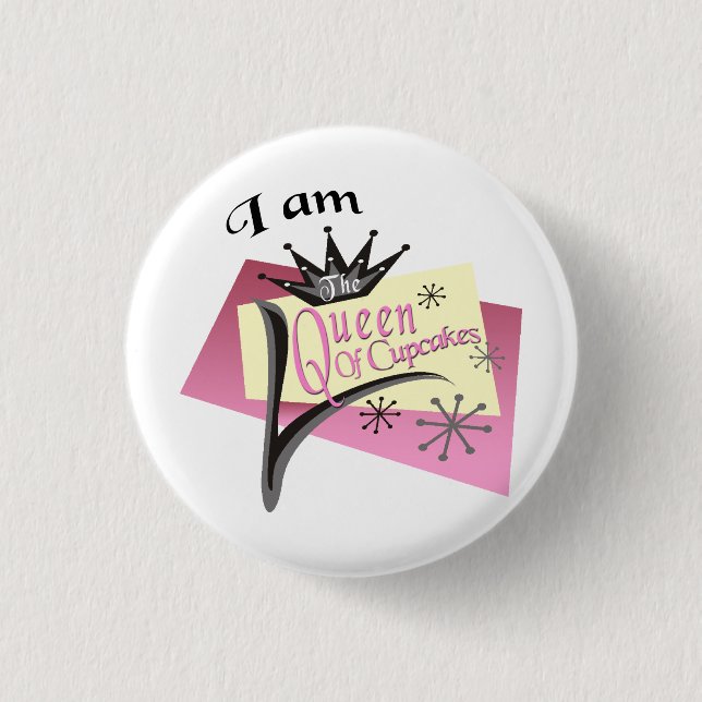 Queen Of Cupcakes 1 Inch Round Button (Front)