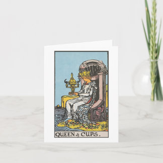 Queen of cups blank card-Rider Waite Smith tarot Card