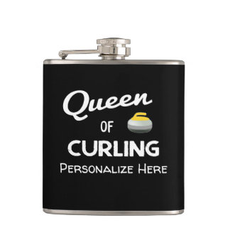 Queen of Curling Flask
