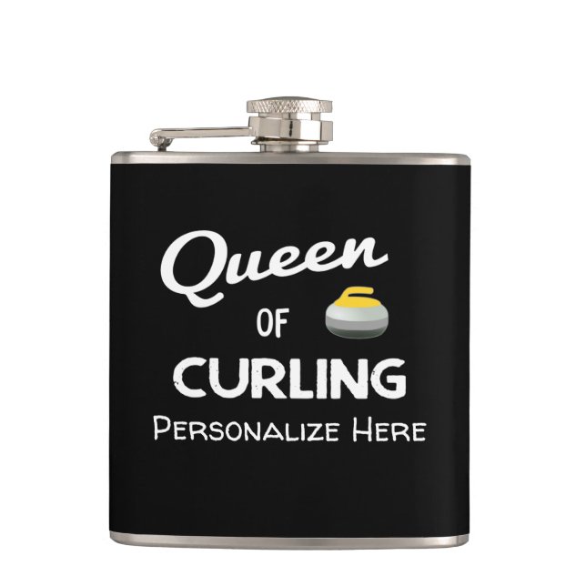 Queen of Curling Flask (Front)