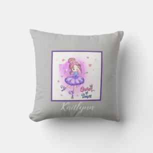 Queen of Dance, personalized ballerina Throw Pillow