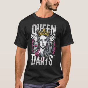 Queen of Darts  Retro Skull & Dartboard 180 Women' T-Shirt
