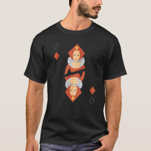 Queen Of Diamonds Deck Of Cards Halloween Group Co T-Shirt