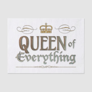 QUEEN of EVERYTHING Elegant Rich Royal Crown big Tissue Paper