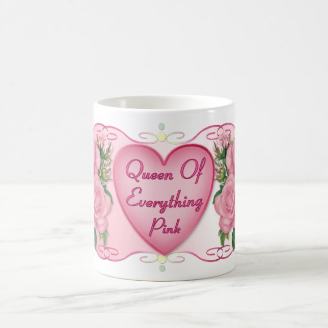 Queen of Everything Pink Mom Coffee Mug (Center)