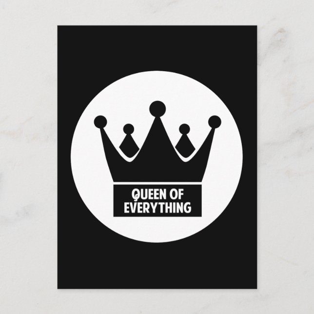 Queen of Everything Postcard (Front)