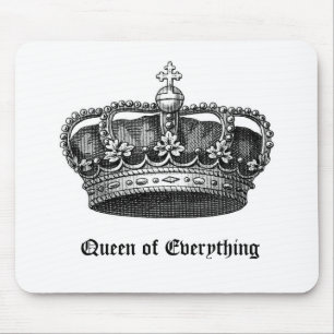 Queen of Everything Royal Vintage Crown Mouse Pad