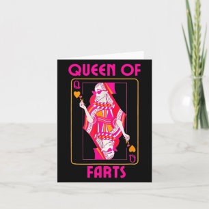 Queen Of Farts Embarring Joke Adult Humour Card