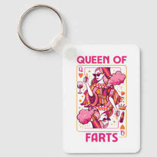 Queen Of Farts Royal Flatulence Humor Fart Keychain