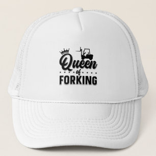 Queen Of Forking Forklift Operator Driver Truck Trucker Hat