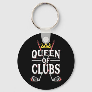 Queen Of Golf Club Keychain