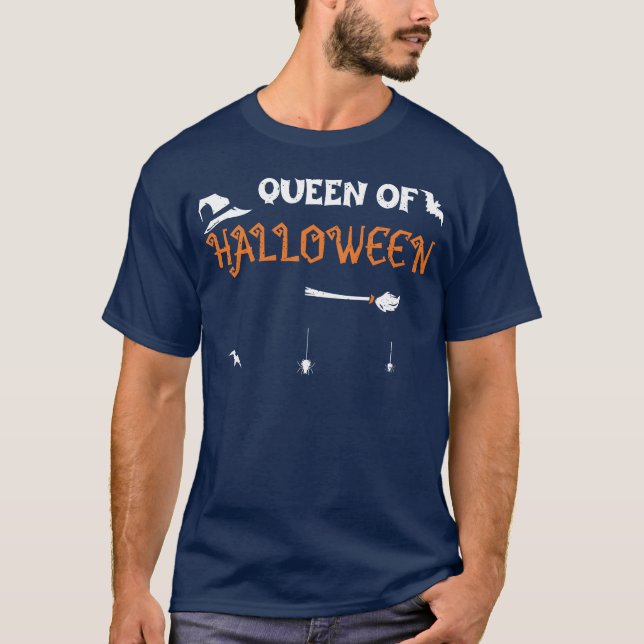 Queen Of Halloween Halloween T-Shirt (Front)