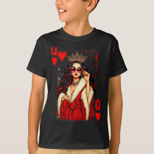 Queen Of Heart Playing Card Love Valentine Outfit T-Shirt