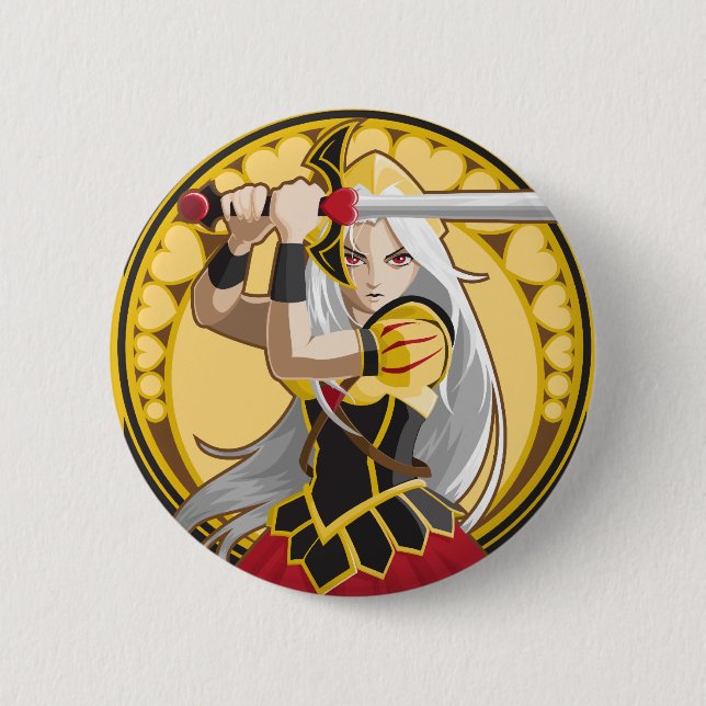 Queen of Hearts 2 Inch Round Button (Front)