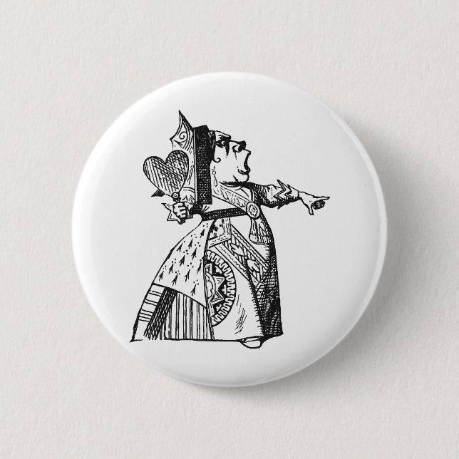 Queen of Hearts 2 Inch Round Button (Front)