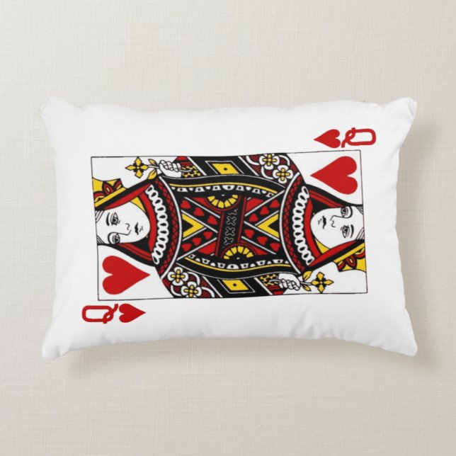 Queen of Hearts Accent Pillow (Front)