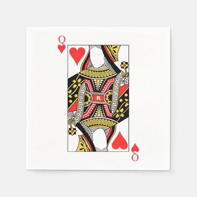 Queen of Hearts - Add Your Image Napkin (Front)