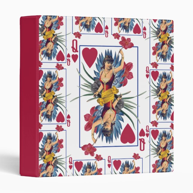 Queen of Hearts and Flowers Binder (Front/Spine)