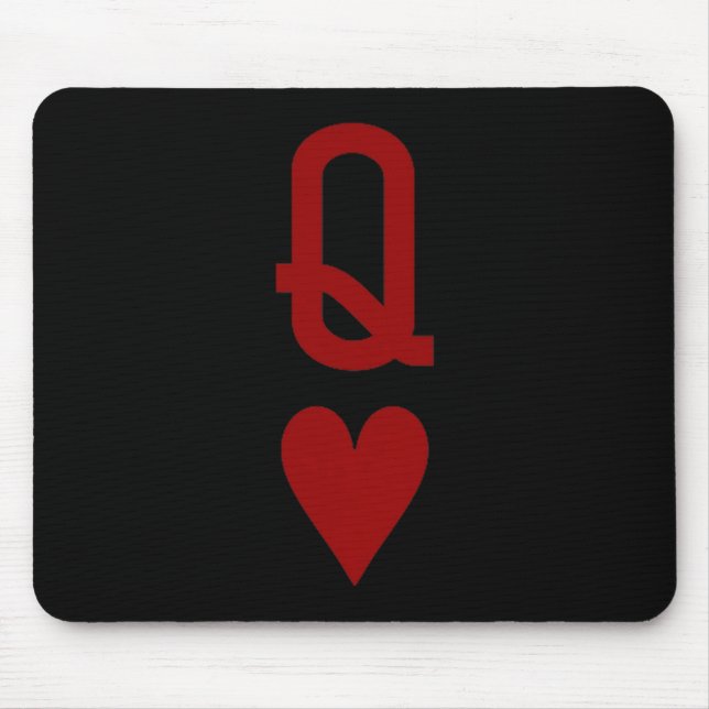 Queen Of Hearts And King Of Hearts Couples Matchin Mouse Pad (Front)
