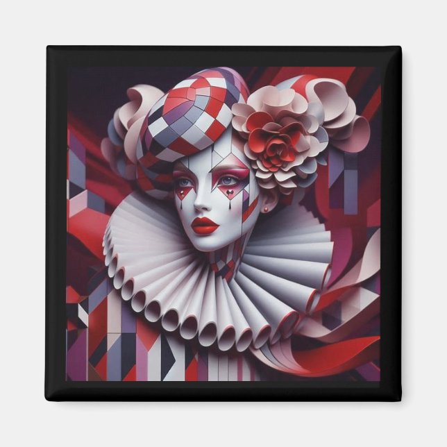"Queen of Hearts – Artistic Magnet" Magnet (Front)