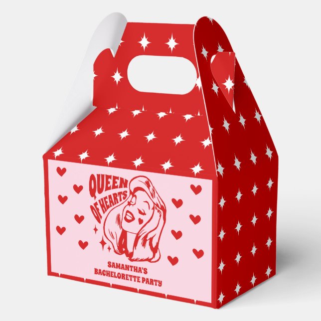 Queen of Hearts Bachelorette Party Favor Box (Front)