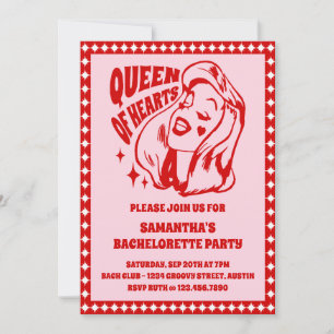 Queen of Hearts Bachelorette Party Invitation