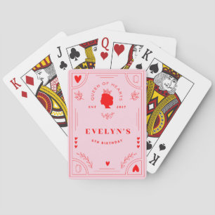 Queen of Hearts Birthday Playing Cards