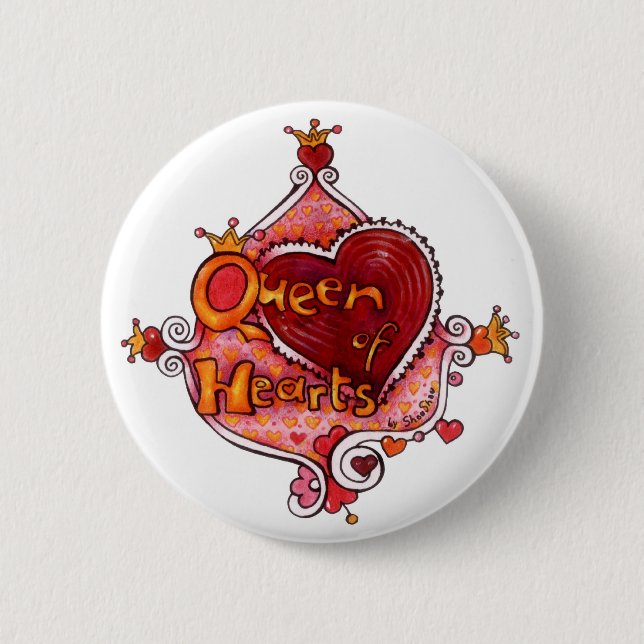 Queen of Hearts Button (Front)