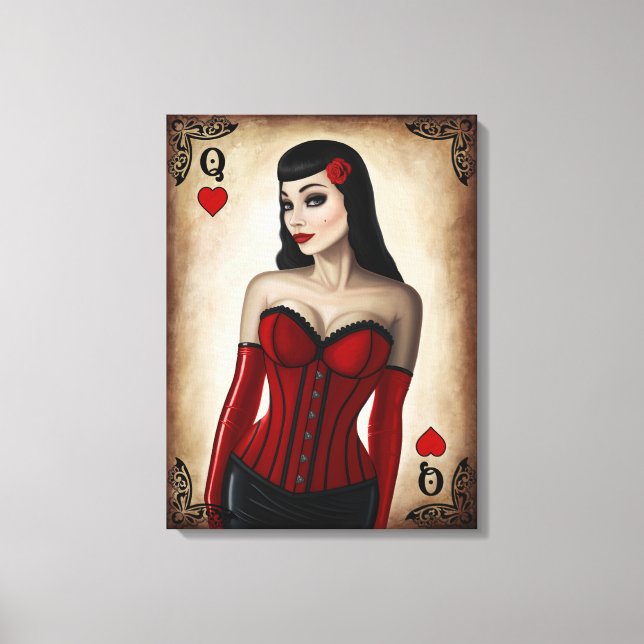 Queen of Hearts Canvas Print (Front)