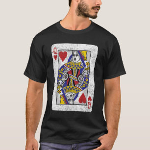 Queen Of Hearts Card Poker Bridge Player Costume T-Shirt