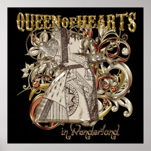 Queen of Hearts Carnivale Style (Gold Version) Poster